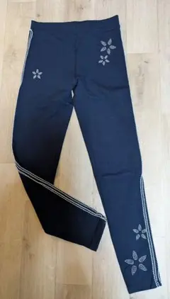 美品　Desigual ネイビー 花柄刺繍 スパッツ S　新品未使用品