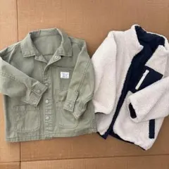 GU キッズ アウター 2点セット カーキジャケット ボアジャケット