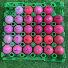 192- メーカー混合 ピンクのゴルフロストボール 28個セット