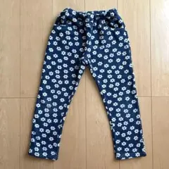 moujonjonムージョンジョン　長ズボン　花柄　裏起毛　120