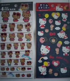 正規品【新品未開封】デニムステッカー＆4size STICKER　ハローキティー