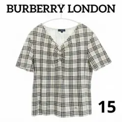 バーバリーロンドン 半袖Tシャツ ノバチェック ホースロゴ刺繍 ベージュのサムネイル
