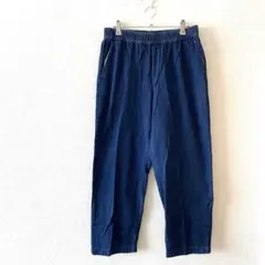 ☆【ユニクロ】コットンリラックス アンクルパンツ ウエストゴム紐 綿100％ L