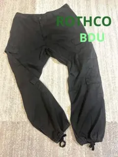 ミリタリー カーゴパンツ ブラック 古着 ROTHCO BDU