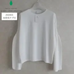 新品タグ付 2024SS グリーンレーベルリラクシング プルオーバー ニット F