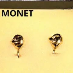未使用　MONET　イヤリング　エターナルサークル　ゴールド　ヴィンテージ
