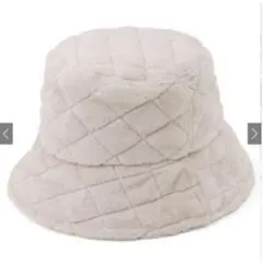 【只今2点購入で1300円！】 GRL キルティングファーバケットハット
