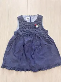 03. familiar デニムジャンバースカート 80