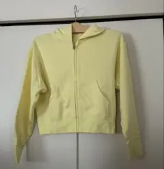 UNIQLOユニクロスウェットフルジップパーカー　イエロー　Sサイズ