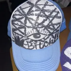 メッシュキャップ水色