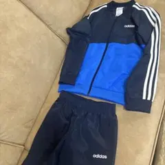 訳あり　adidas ジャージセット 青/ネイビー　上下
