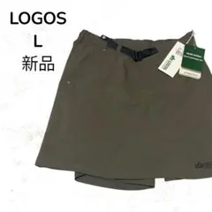 【新品タグ付き】LOGOS キュロットスカート カーキ L ストレッチ 撥水