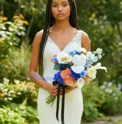 週末セール！ウェディングブーケ クラッチブーケ　造花 和装ブーケ　 胡蝶蘭