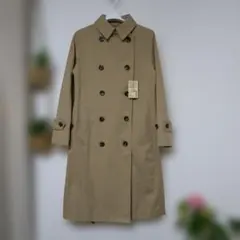 【新品タグ付】　無印良品　撥水綿混　トレンチコート　ライトベージュ　S