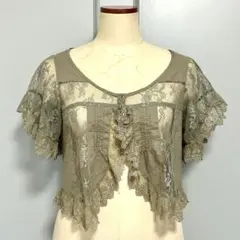 イーハイフンワールドギャラリー レースボレロ カーキ