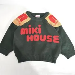 ミキハウス ニット セーター 90 レトロロゴ MIKI HOUSE 子供服
