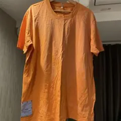 breathe BY MCQ オレンジ Tシャツ L タイダイ ダメージ加工