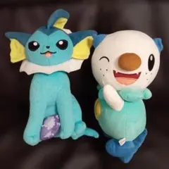 進化のいしで進化するポケモン でっかいぬいぐるみ シャワーズ　ミジュマル