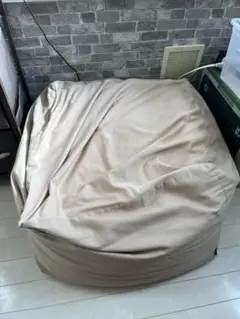 ベージュ ビーズクッション