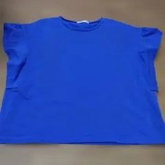 エニィスィス 半袖Tシャツ ブルー フリル袖のサムネイル