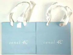 canal 4℃ ショップ袋 小型 水色 2枚セット