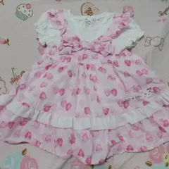 ✨美品✨【クーラクール】いちごワンピースෆ‪チュニックセット90cm 2025年最新】クーラクール いちご チュニックの人気アイテム