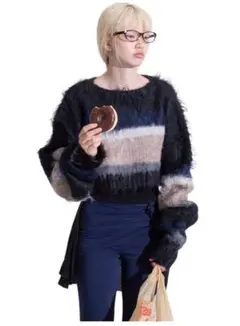 PERVERZE Double Stripe Top and Scarf