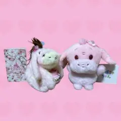 タグ付き☆春 桜 イーヨー 2体セット うるぽちゃちゃん ぬいぐるみ プラッシュ