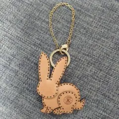ラシット×オジャガデザイン　本革製　うさぎシルエットチャーム　定価8,580円のサムネイル