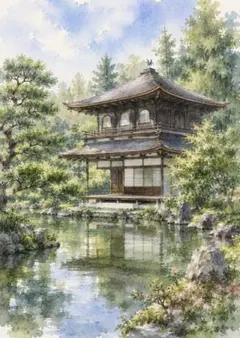【3枚で1200円】☆ 金閣寺 アートプリントのサムネイル