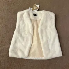 新品　エコファー　ベビー　ベスト　オフホワイト　80cm 税込1900円