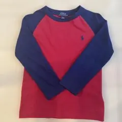 POLO RALPH LAUREN 長袖カットソー 赤×紺110ラルフ