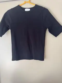 UNITED ARROWS ブラック五分袖Tシャツ