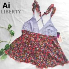 三愛 LIBERTY ビーチウェア カバー水着 キャミソール M ネイビー 新品