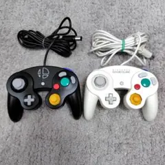 【動作確認済】GAMECUBE　コントローラー　ホワイト　＆　スマブラ　ブラック