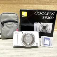 Nikon COOLPIX S8200 ホワイト 動作確認済 SDカード&ケース - メルカリ