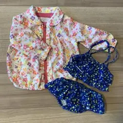 花柄　水着　ラッシュガード　セット　80サイズ