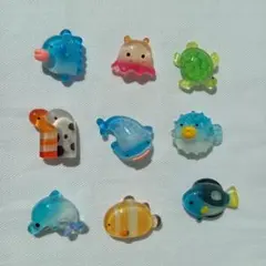 良品！海の生き物 立体デコレーションシール 9個セット
