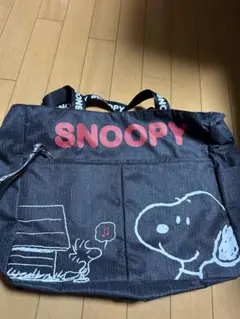 スヌーピー トートバッグ ダークグレー