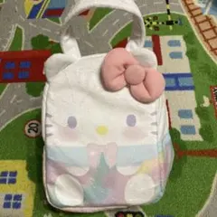 新品》　サンリオキャラクターズ　パステルレインボーふわふわバッグ　ハローキティ