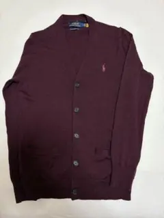ラルフ　Polo Ralph Lauren バーガンディ カーディガン　S