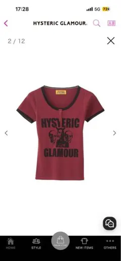 HYSTERIC GLAMOUR EVIL SKULL チビTシャツ - メルカリ
