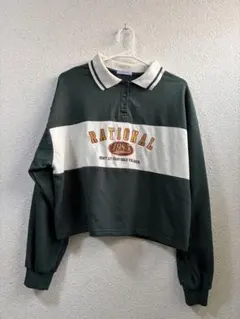 しまむら ダークグリーン 長袖 シャツ L