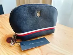 【値下げしました♪】　海外品　トミーヒルフィガー　ネイビー　ポーチのサムネイル