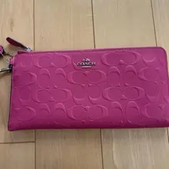 ★新品未使用★COACH長財布 シグネチャー ロング ★C4452 ピンク ☆新品未使用☆COACH長財布 シグネチャー ロング ☆C4452 ピンク