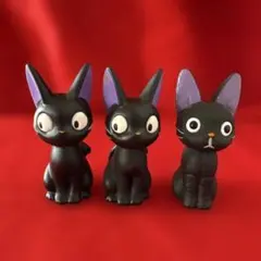 黒い猫フィギュア3体セット