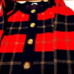 チェック柄カーディガン