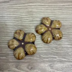花型陶器箸置き 2個セット