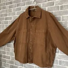 【ZARA】新品ブラウン オーバーサイズ ジャケット　USA Lsize