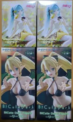 ソードアート・オンライン　リーファ　＆　初音ミク　カナリア　フィギュア４点セット